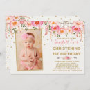 Recherche de baptême 1ans anniversaire invitations Boho