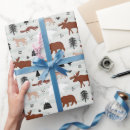 Recherche de loup sauvage papier cadeau Motif