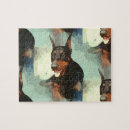 Recherche de pinscher puzzles Noir