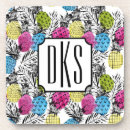 Recherche de palmettes dessous de verres Ananas