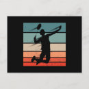 Recherche de joueur de badminton cartes postales Casser