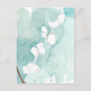 Recherche de feuille de ginkgo cartes postales Aquarelle