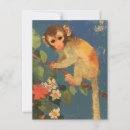 Recherche de singe vintage cartes postales Illustration