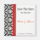 Recherche de damassé rouge magnets Monogramme