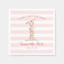 Recherche de floral serviettes Premier anniversaire