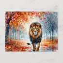 Recherche de roi lion cartes postales Aquarelle
