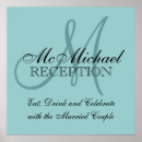 Recherche de bleu mariage posters Monogramme