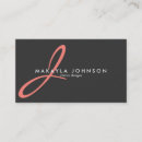 Recherche de gris rose cartes visite Monogramme