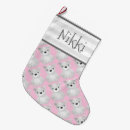 Recherche de typographie chaussette de noël Rose