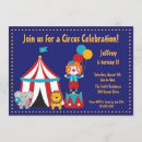 Recherche de circus anniversaire invitations Animaux de cirque