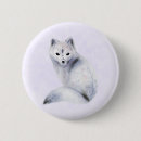 Recherche de renard blanc badges Aquarelle