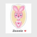 Recherche de illustration de lapin autocollants Jeune fille