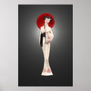 Recherche de femme avec le parapluie posters Japonaise