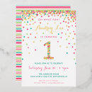 Recherche de 1er anniversaire invitations Élégant