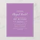Recherche de simple bar bat mitzvah invitations Violet