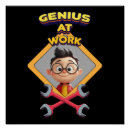 Recherche de génie au travail posters Genius