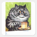 Recherche de louis wain autocollants Chat vintage