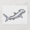 Recherche de requin marteau cartes postales Illustration