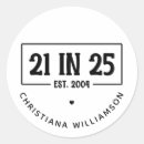 Recherche de 21 autocollants 21e anniversaire