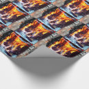 Recherche de le feu en cheminée papier cadeau Flammes