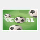 Recherche de football rectangles autocollants Vert