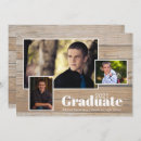 Recherche de wood graduation invitations Moderne