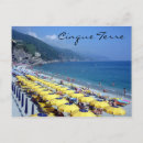 Recherche de terre italie cinque cartes postales Plage