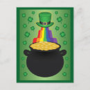 Recherche de trèfle quatre feuilles cartes postales Leprechaun