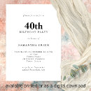 Recherche de quarantième noir et blanc invitations Typographie