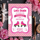 Recherche de patinage anniversaire invitations Mignon