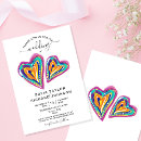 Recherche de coeur coloré invitations Unique
