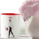 Recherche de fille de paris tasses Illustration