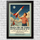 Recherche de fusée vintage posters Rétro