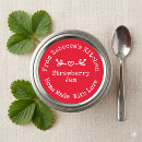 Recherche de étiquette de confiture de fraise autocollants Rouge