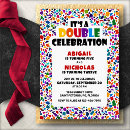 Recherche de commun invitations Double célébration