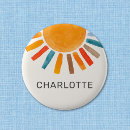 Recherche de soleil badges Coloré