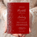 Recherche de cramoisi invitations Élégant