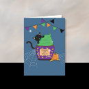 Recherche de noir chat vœux cartes Pour enfants