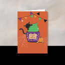 Recherche de chat halloween vœux cartes Orange