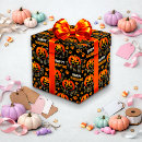 Recherche de citrouille papier cadeau Orange et noir
