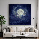 Recherche de lune art Nuit
