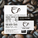Recherche de cafés cartes visite Customer