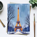 Recherche de peintures de tour eiffel cartes postales Aquarelle