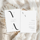 Recherche de noir et blanc mariage invitations Minimaliste