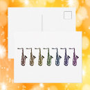 Recherche de joueurs de saxophone cartes postales Saxophoniste