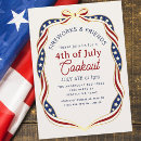 Recherche de barbecue du 4 juillet invitations Étoiles et rayures