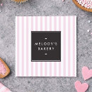Recherche de rayures roses et blanches cartes visite Boulangerie