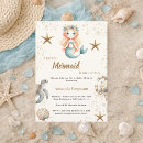 Recherche de sirène baby shower fille invitations Rose