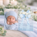 Recherche de bébé baptême invitations Bleu