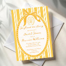 Recherche de rayures jaunes invitations Rétro